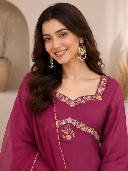 RangBhoomi Designer Indo-Western Festival Special Collection - Embroidered Zazu Silk Set