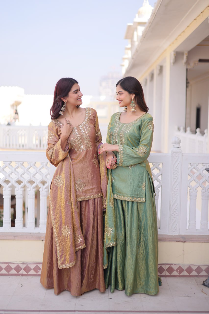 RangBhoomi Premium Designer Ready-to-Wear Top, Sharara, and Dupatta Collection 2026
