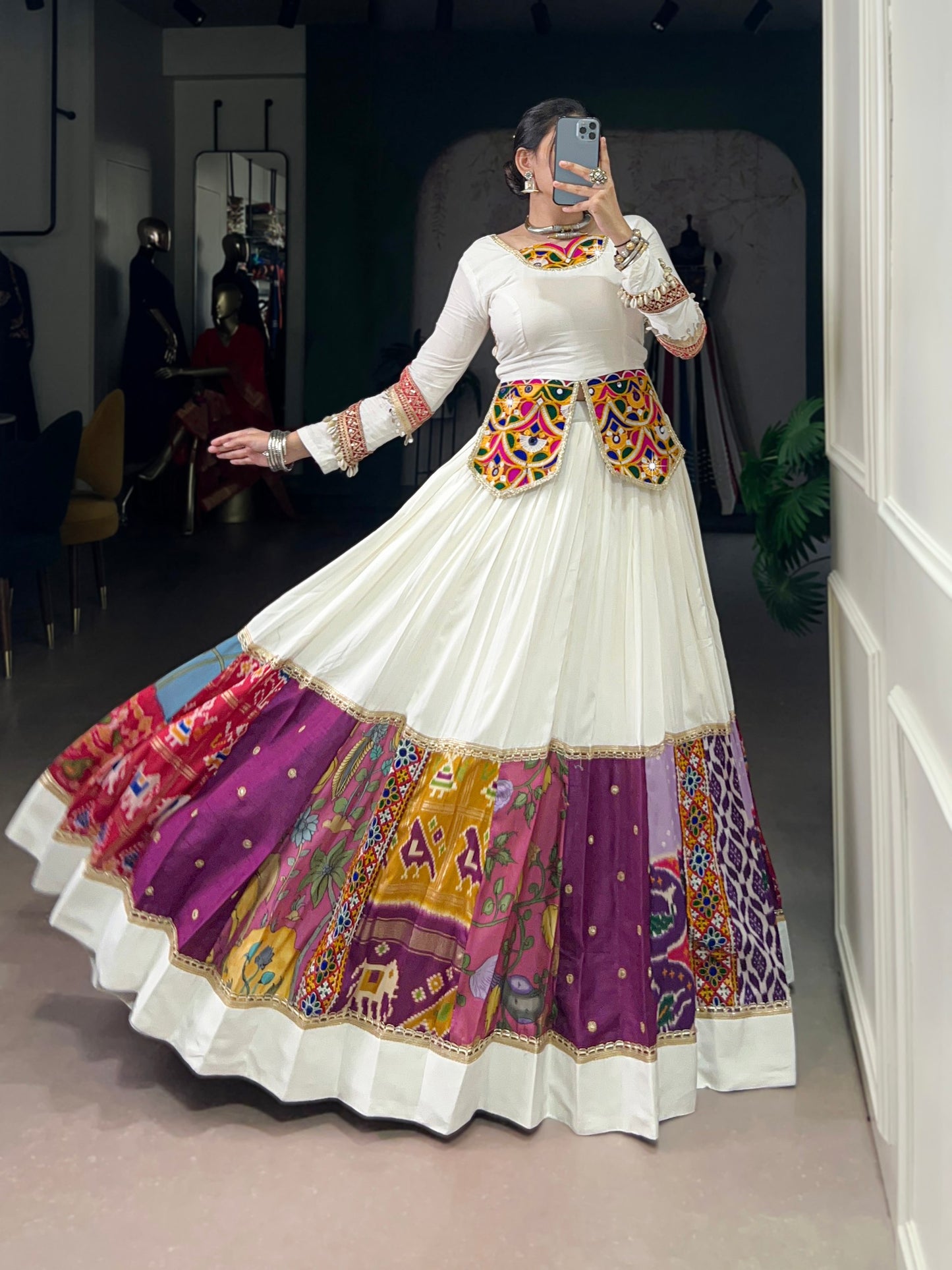 Vibrant Multicolor Traditional Lehenga for Dynamic Garba Dance