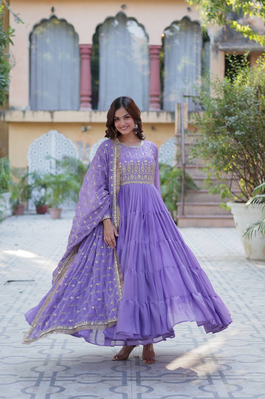 Full Flair Gown: Indian Wedding & Party Wear