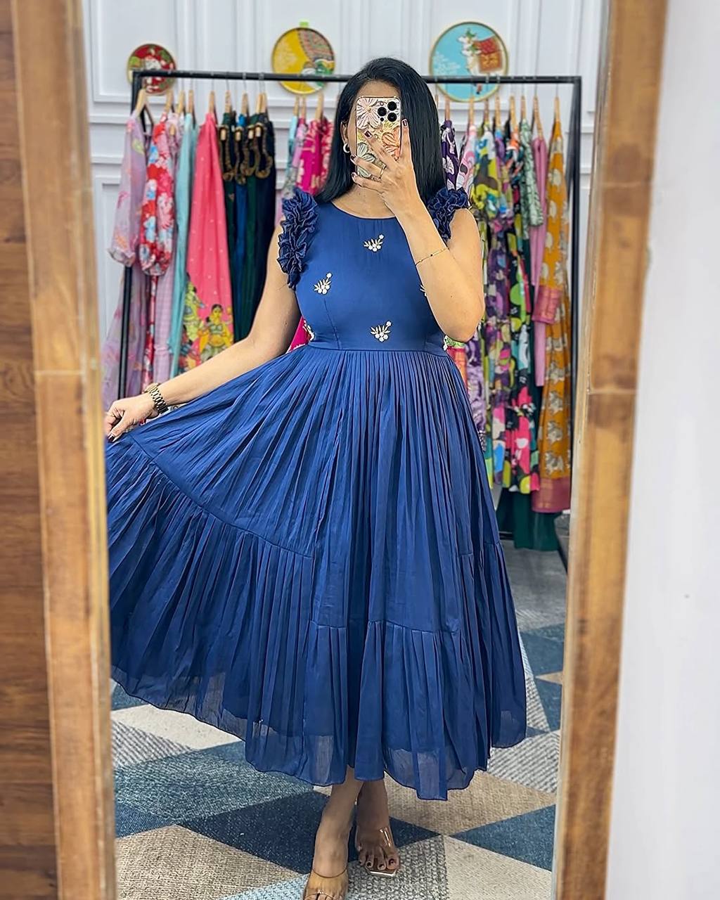 Pleated Midi