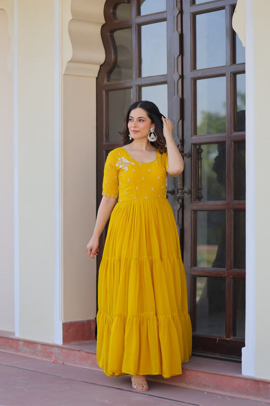 Elegant Readymade Gown - Designer Collection
