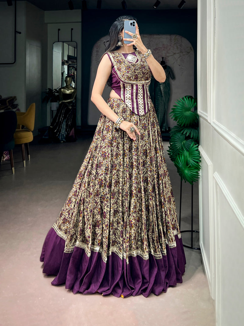 RangBhoomi Embroidered Mirror Lehenga Set — Navratri Collection 2026