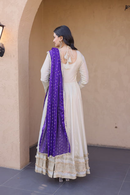 Elegant Gown with Dupatta Collection 2026 – Timeless Design with Classic Embroidery