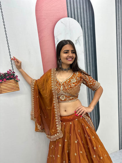 RangBhoomi Festival Embroidered Lehenga Choli — Heavy Embellished Mosh Fabric