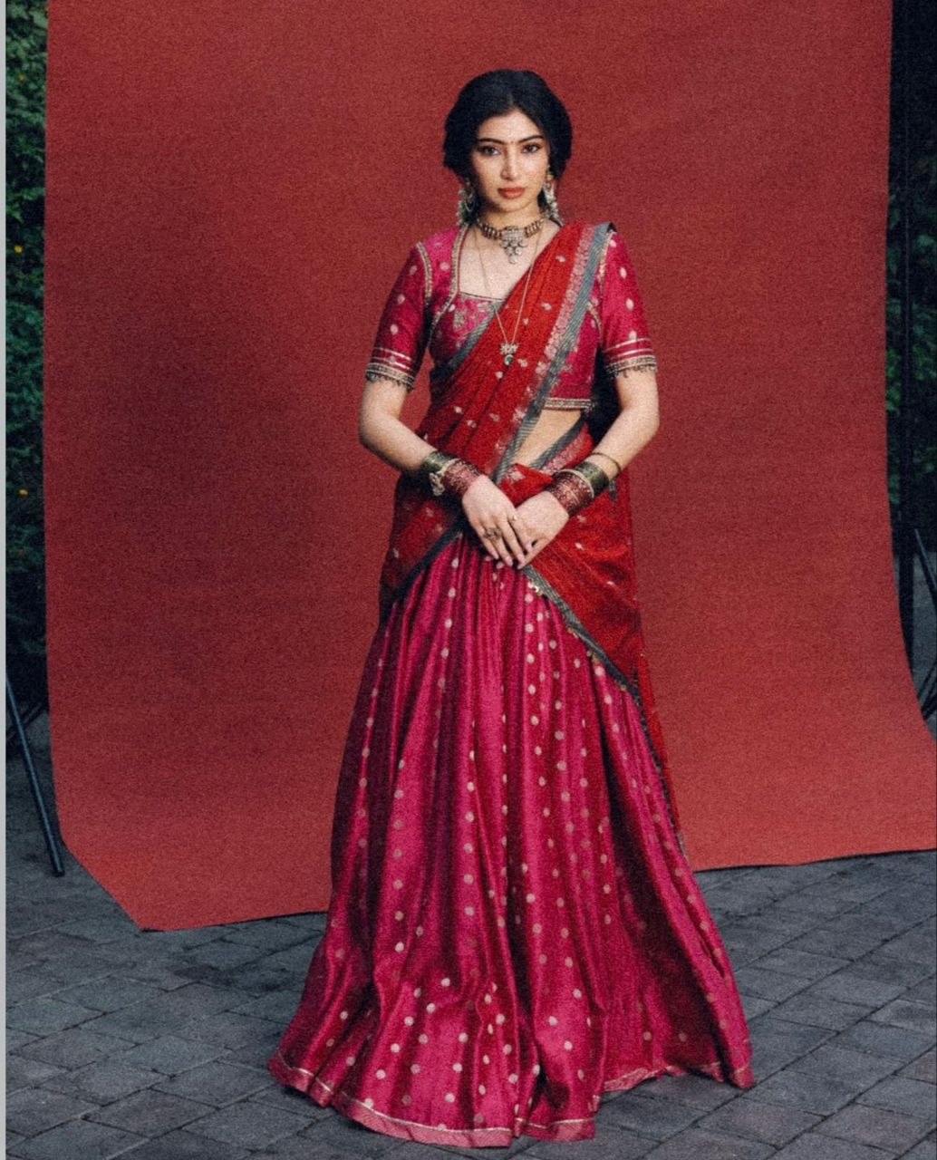 RangBhoomi Bollywood Style Lehenga Choli Set with Embroidered Sequins and Soft Silk Fabric