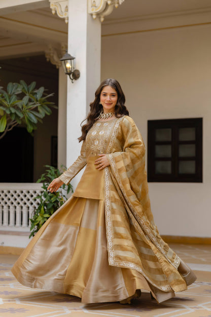 Elegant Banarasi Skirt & Lehenga With Graceful Flair And Timeless Festive