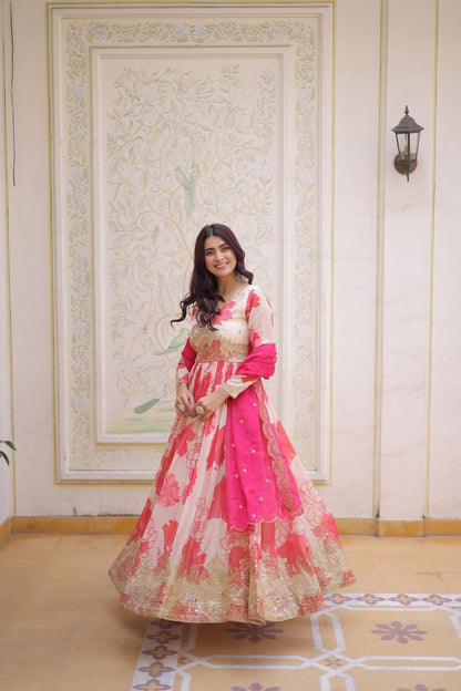 Premium Ready-to-Wear Gown with Matching Dupatta Set
