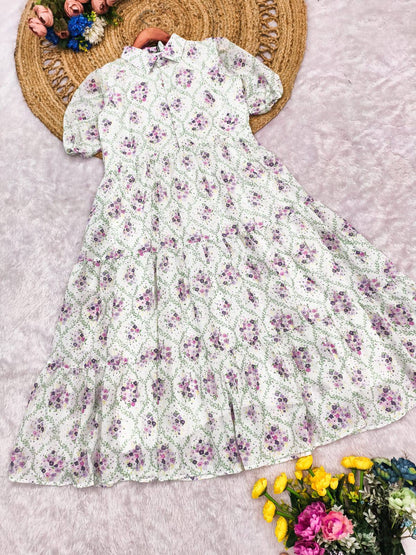 Lavender Georgette Maxi Dress - Vacation Special Collection