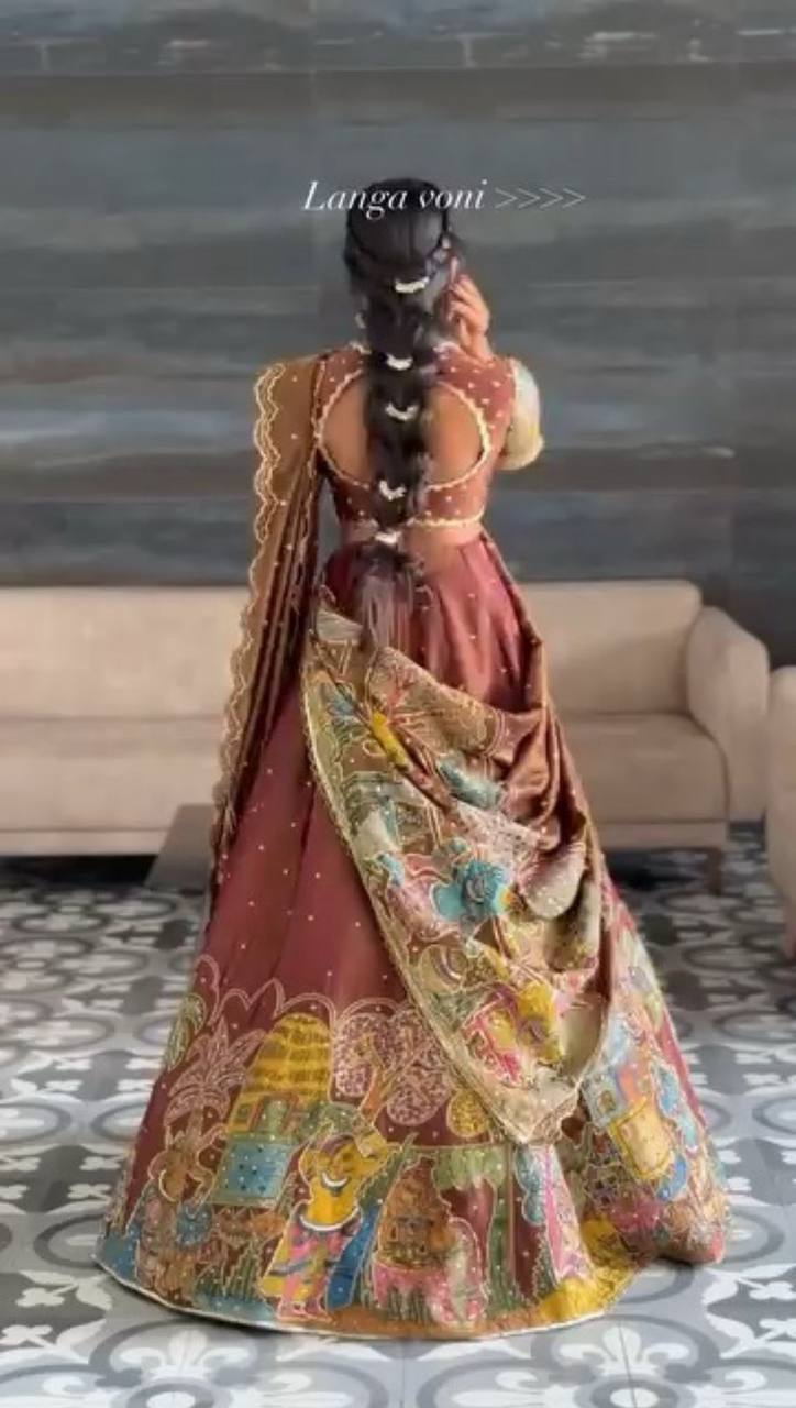 Rangbhoomi Kalamkari Lehenga Choli