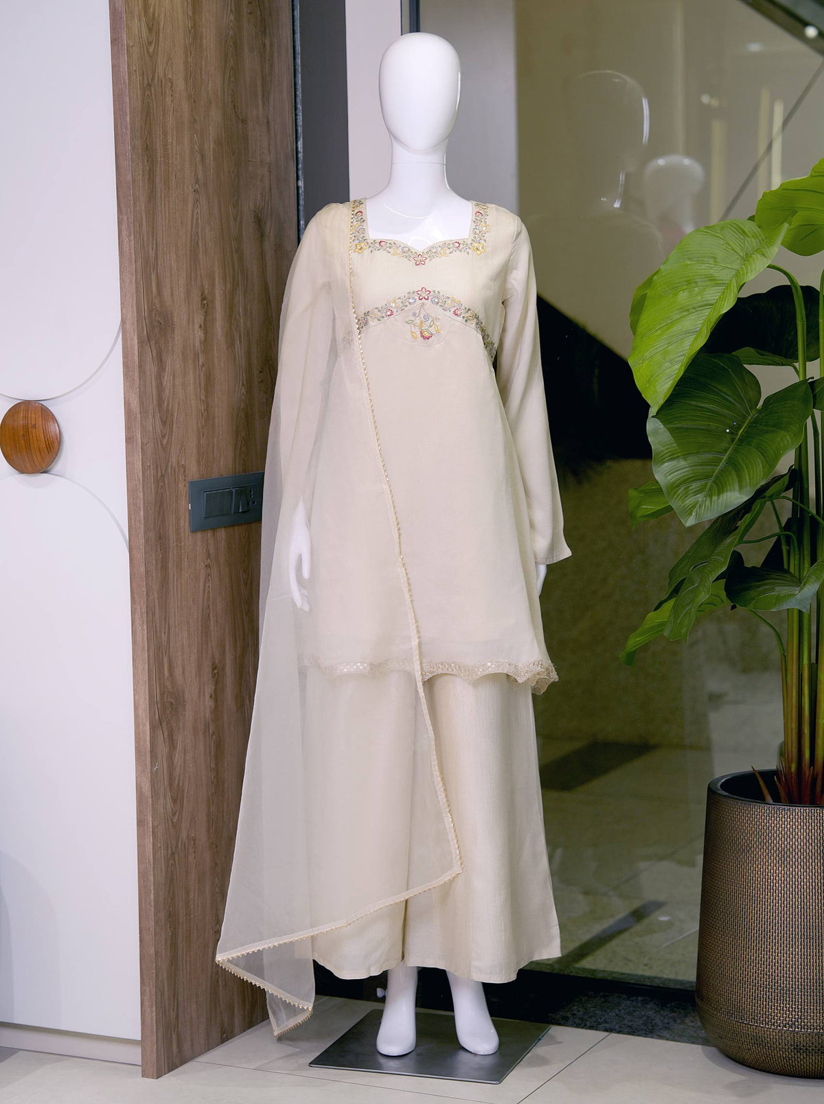 RangBhoomi Designer Indo-Western Festival Special Collection - Embroidered Zazu Silk Set