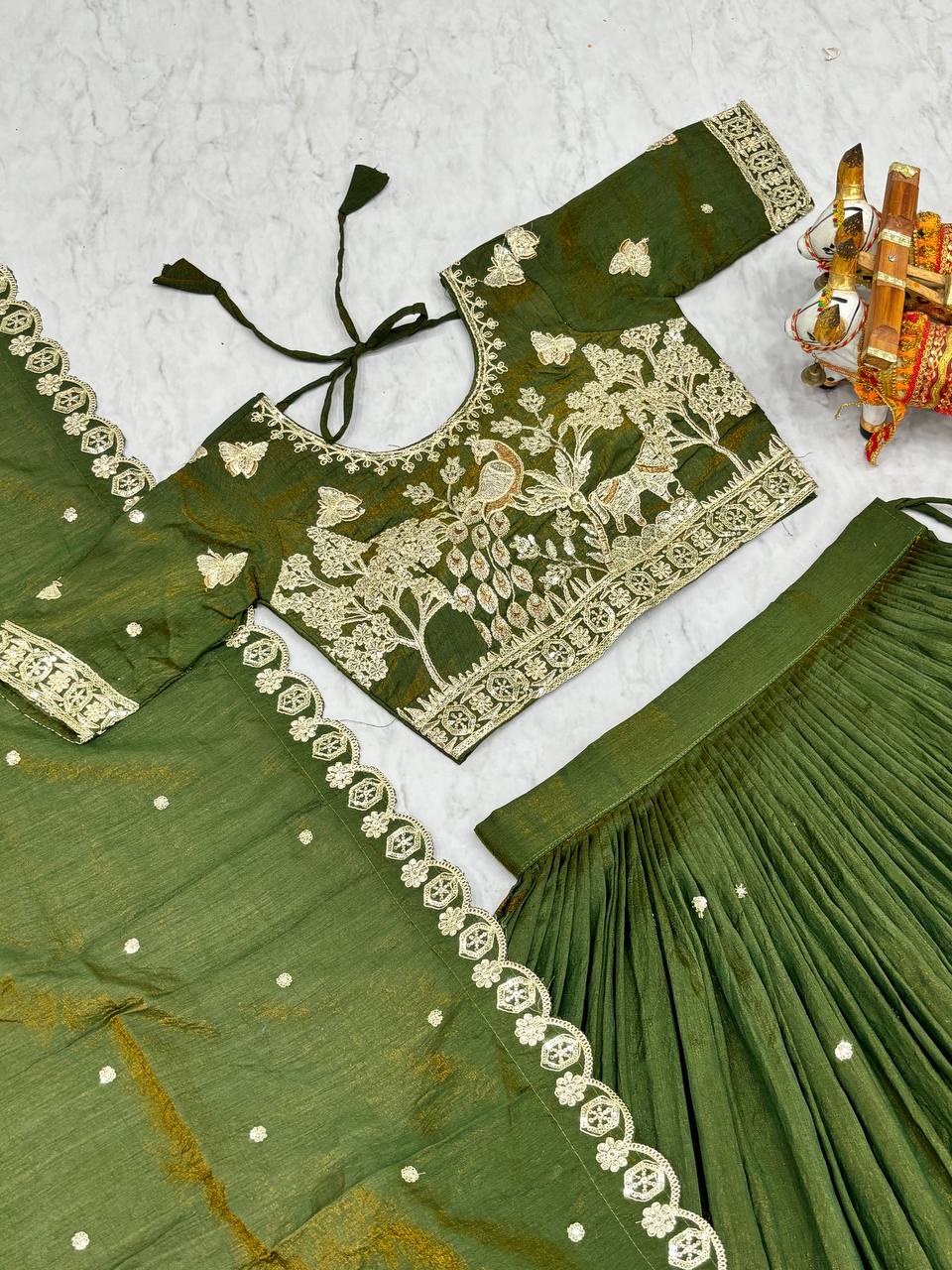 RangBhoomi Exclusive Wedding Collection Elegant Embroidered Lehenga Choli Set
