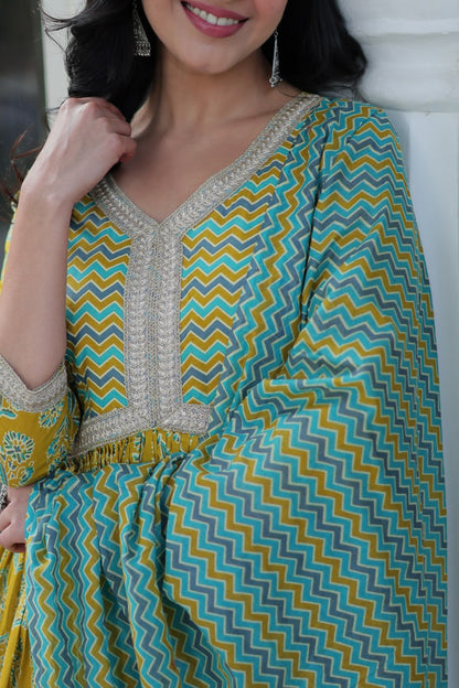 Premium Pure Cotton Kurti Set with Pant & Dupatta – Elegant Ethnic Wear