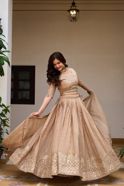 RangBhoomi Real Modeling Wedding Lehenga Choli with Heavy Embroidery and Pure Crunchy Fabric