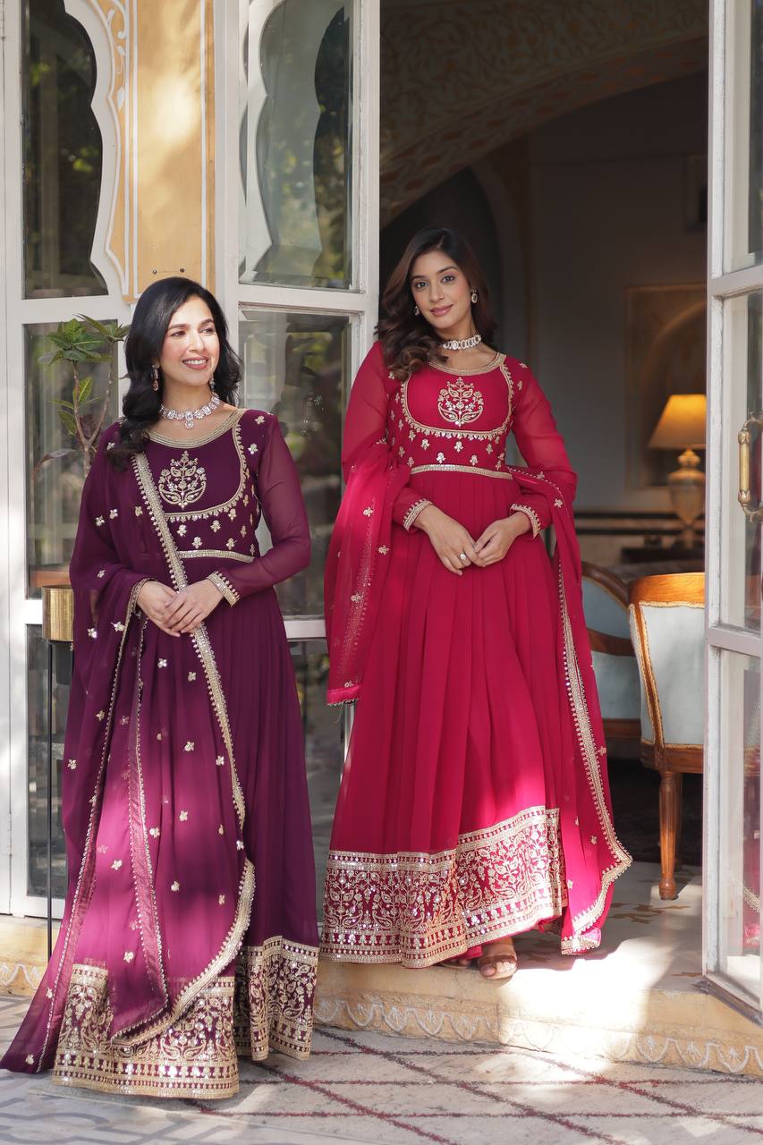Indian Wedding Gown with Dupatta - Party Wear 2025