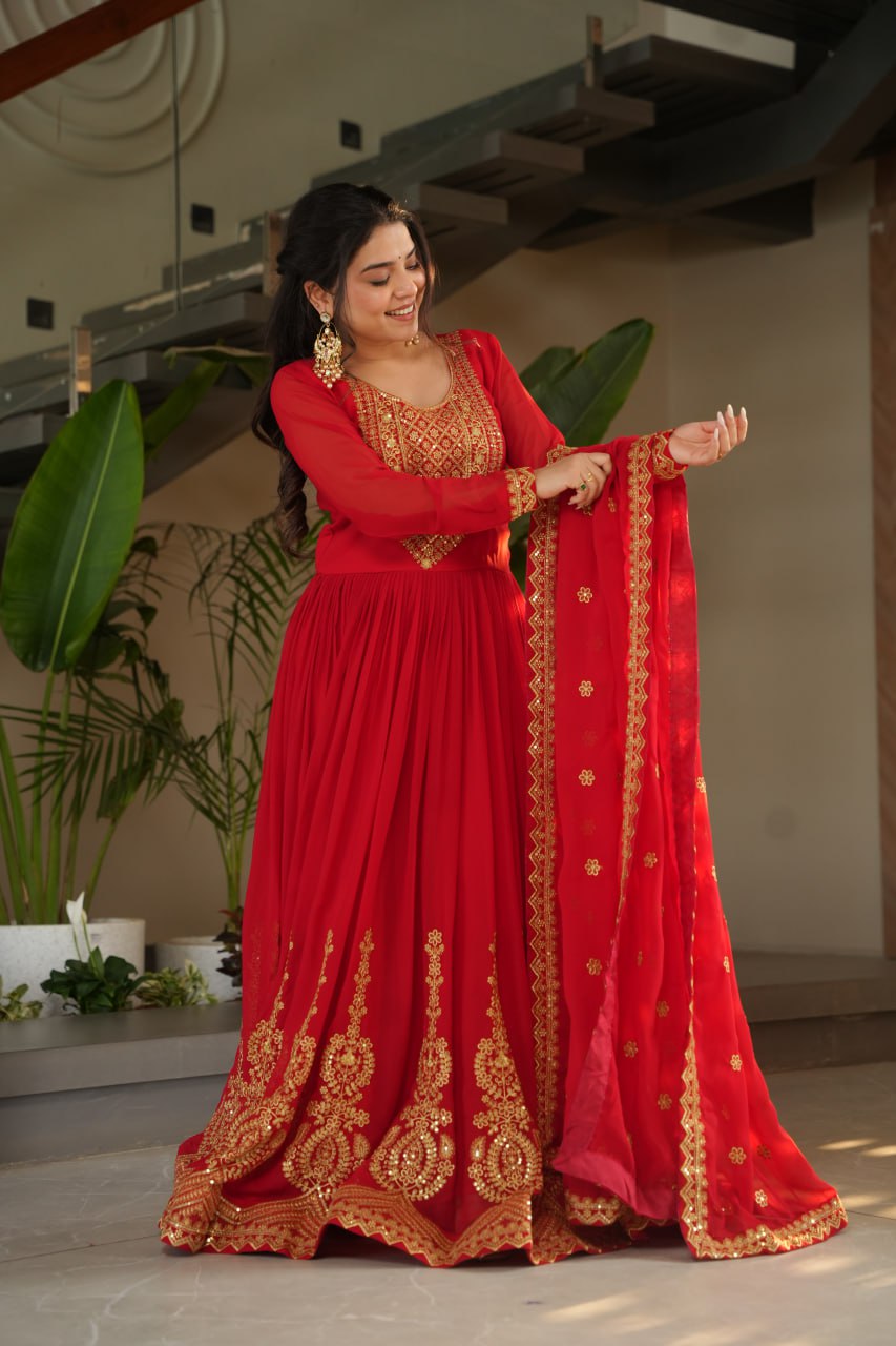 Elegant Designer Gown for Indian Celebrations