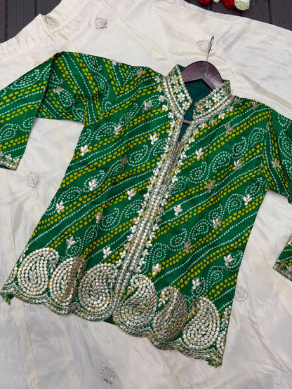 RangBhoomi Embroidered Sequence Jacket and Lehenga Choli - Ready to Wear Festive Set