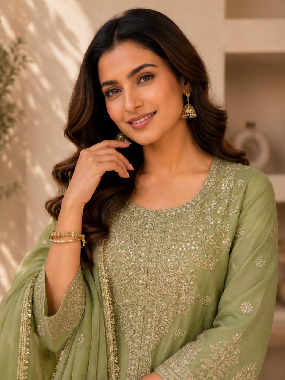 RangBhoomi Exclusive Designer Festival Wear Collection with Premium Embroidered Rangoli Crush Fabric