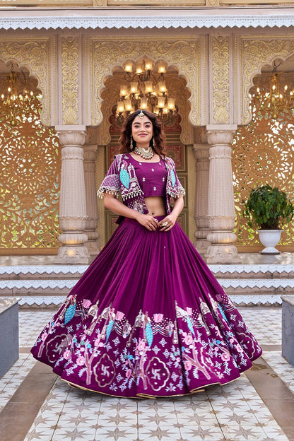 RangBhoomi Elegant Festival Lehenga Choli with Embroidered Koti Set