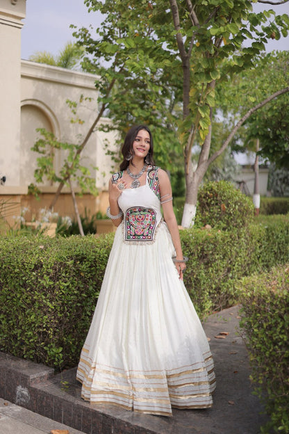 RangBhoomi Navratri Lehenga Choli Collection 2026 — Full-Stitched Mukesh Reyon Set