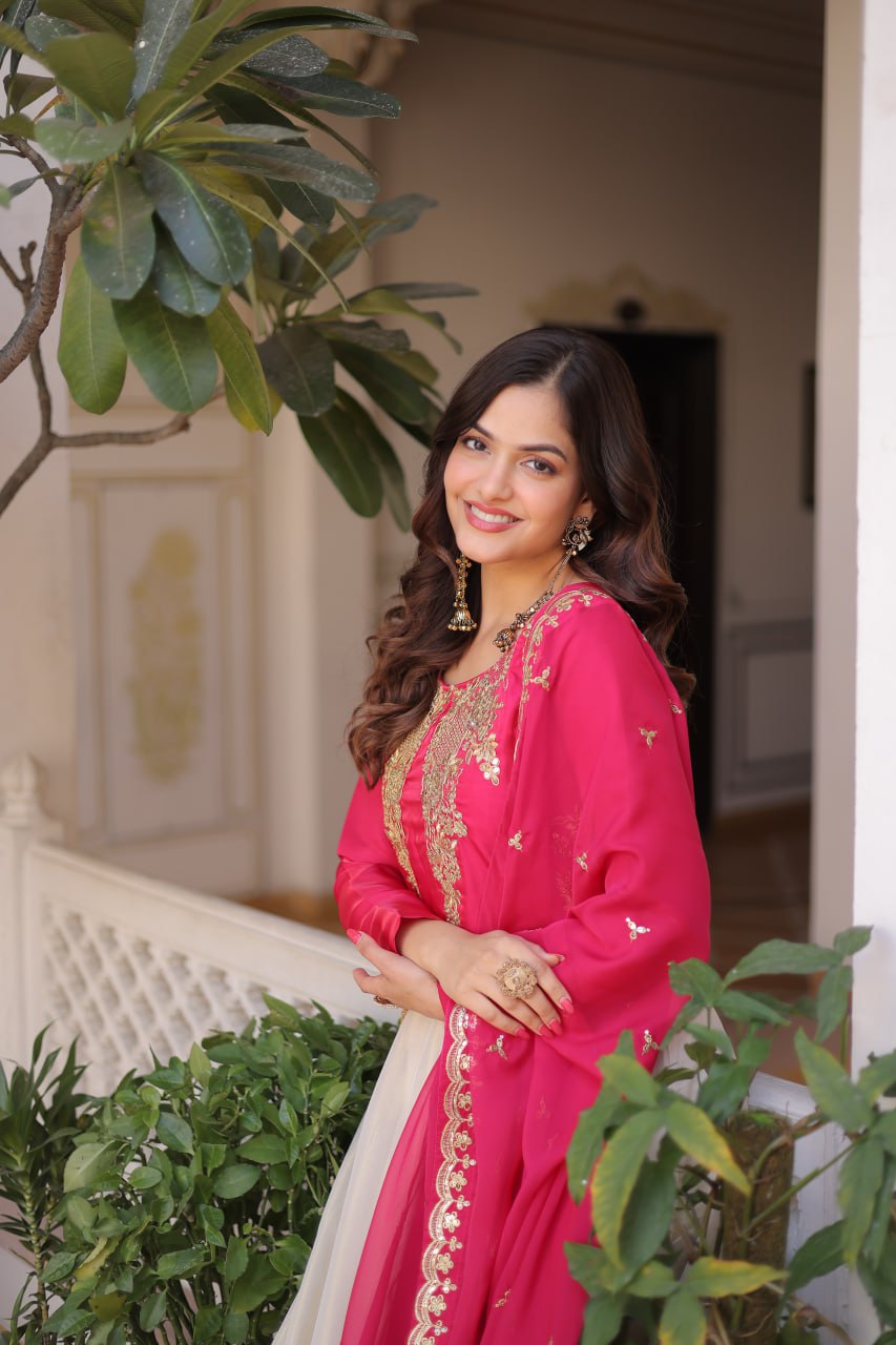 Elegant Gown and Dupatta Set Collection 2026 by RangBhoomi