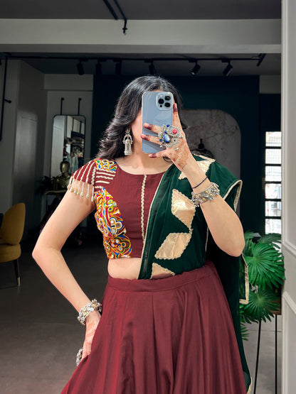 RangBhoomi Chinon Gotta Patch Lehenga — Elegant Navratri & Garba Ensemble