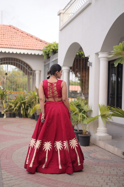 RangBhoomi Navratri Lehenga Choli Collection 2026 — Roman Fabric with Kutchi Embroidery