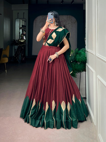 RangBhoomi Chinon Gotta Patch Lehenga — Elegant Navratri & Garba Ensemble