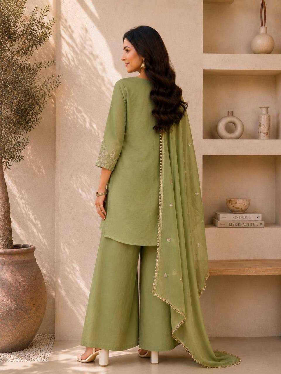 RangBhoomi Exclusive Designer Festival Wear Collection with Premium Embroidered Rangoli Crush Fabric