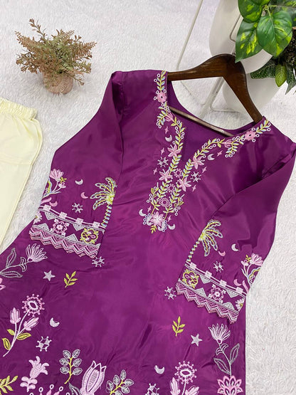Stylish and Comfortable Designer Embroidered Co-Ord Set for Summer by RangBhoomi