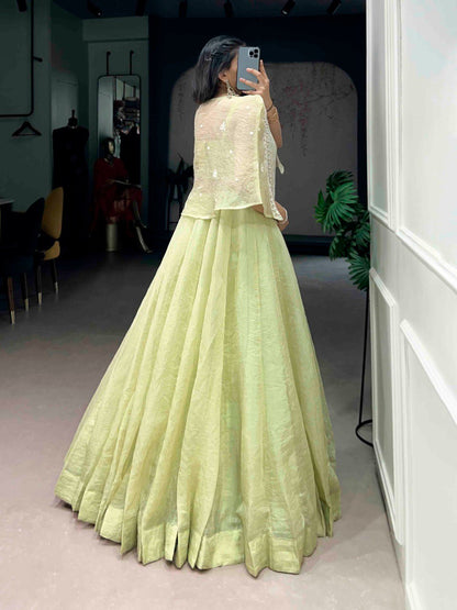 RangBhoomi Wedding Collection 2026 - Elegant Allnen Crush Lehenga Set with Sequins and Thread Embroidery