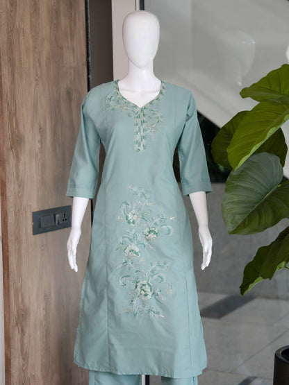 RangBhoomi Premium Cotton 60-60 Kurti & Plazo Set