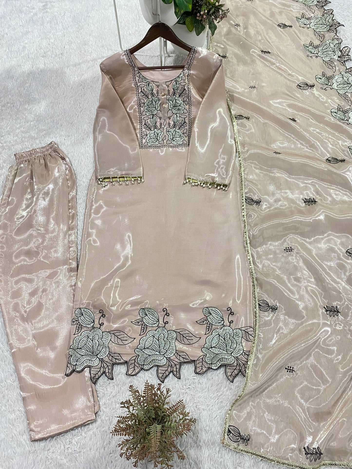 Elegant Designer Embroidered Cut-Work Suit for Unforgettable Wedding Moments