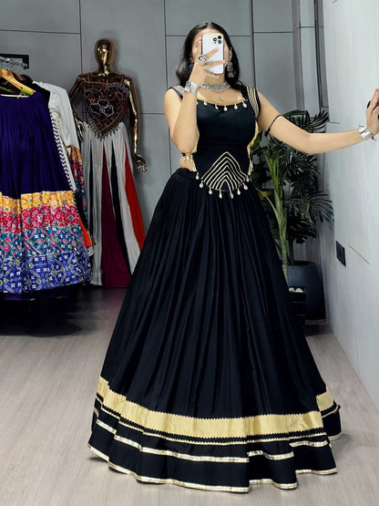 RangBhoomi Ethnic Women Lehenga with Fancy Top — Festive Navratri & Dandiya Set