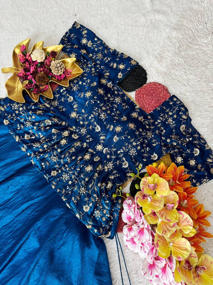 Elegant Space Silk Peplum Lehenga Choli with Exquisite Sequined Embroidery – Perfect Harmony of Style and Comfort