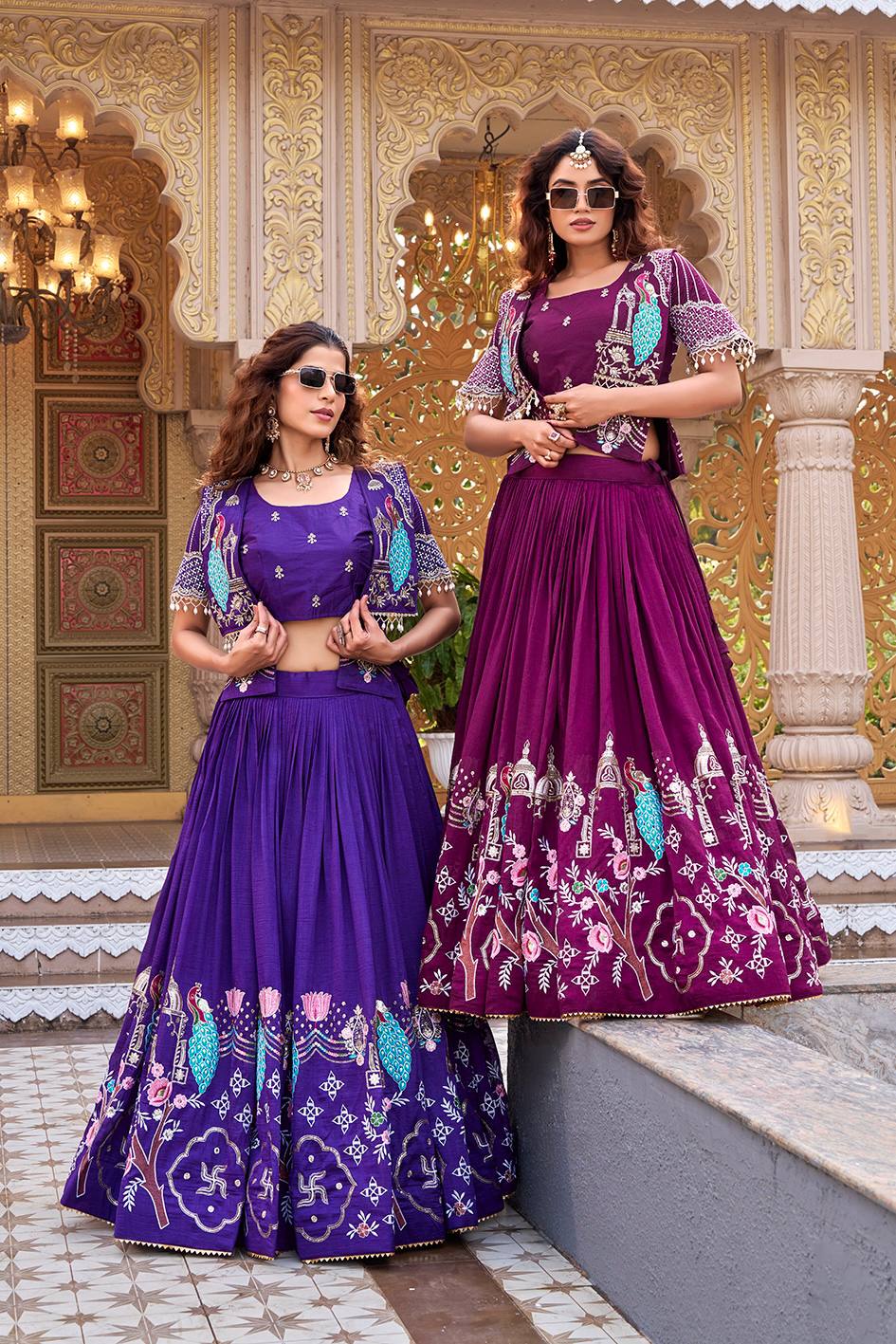 RangBhoomi Elegant Festival Lehenga Choli with Embroidered Koti Set