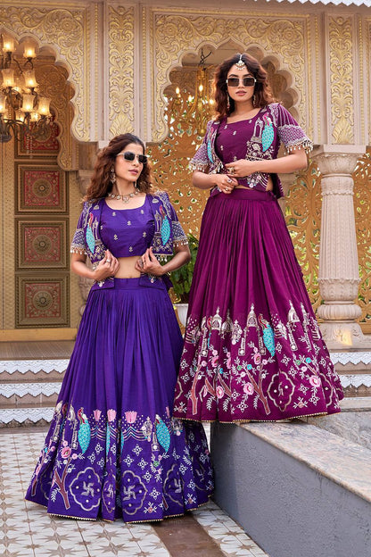 RangBhoomi Elegant Festival Lehenga Choli with Embroidered Koti Set