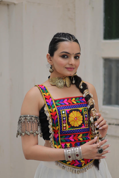 Elegant Navratri Blouse Collection with Kutchi Gamthi Embroidery and Mirror Work