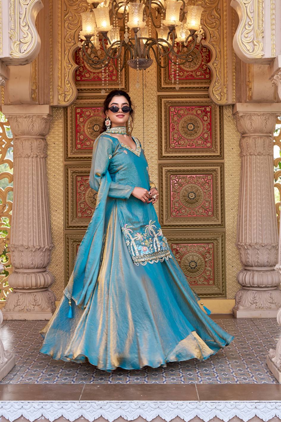 RangBhoomi Exclusive Festival Collection: Elegant Lehenga Choli with Heavy Embroidery