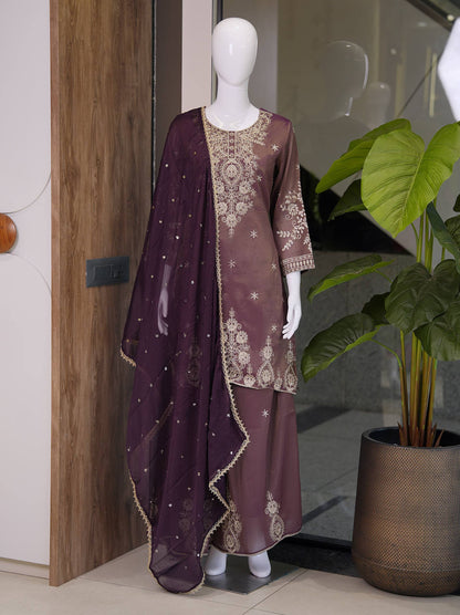 RangBhoomi Designer Festival Special Collection - Elegant Embroidered Cosmos Fabric Set