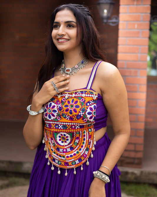Elegant Ethnic Women's Lehenga Set with Intricately Designed Fancy Top for Festive Celebrations
