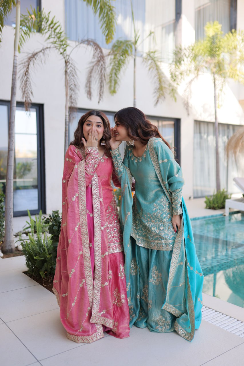 RangBhoomi Premium Designer Ready-to-Wear Top, Sharara, and Dupatta Collection 2026