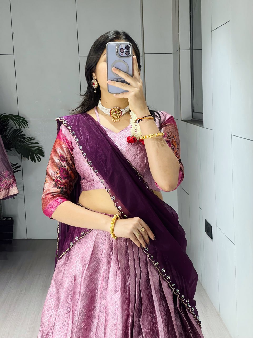 RangBhoomi New Arrival Silk Traditional Lehenga with Contrasting Dupatta