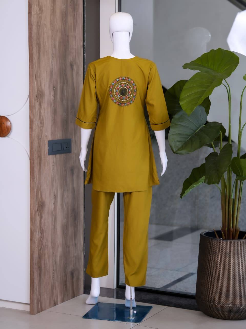 RangBhoomi Premium Reyon Kurti with Plazo Set - Comfortable Daily & Office Wear