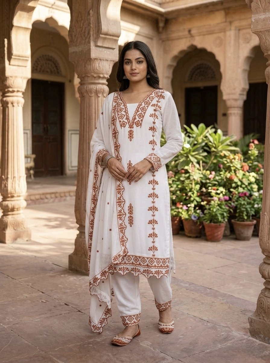 RangBhoomi Premium Ready-to-Wear Top, Bottom, and Dupatta Collection 2026 – Elegant 3-Piece Set