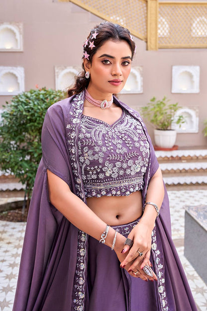 RangBhoomi Exclusive Wedding Special Lehenga Choli Set in Pure Rangoli Silk with Heavy Embroidery and Sequence Detailing
