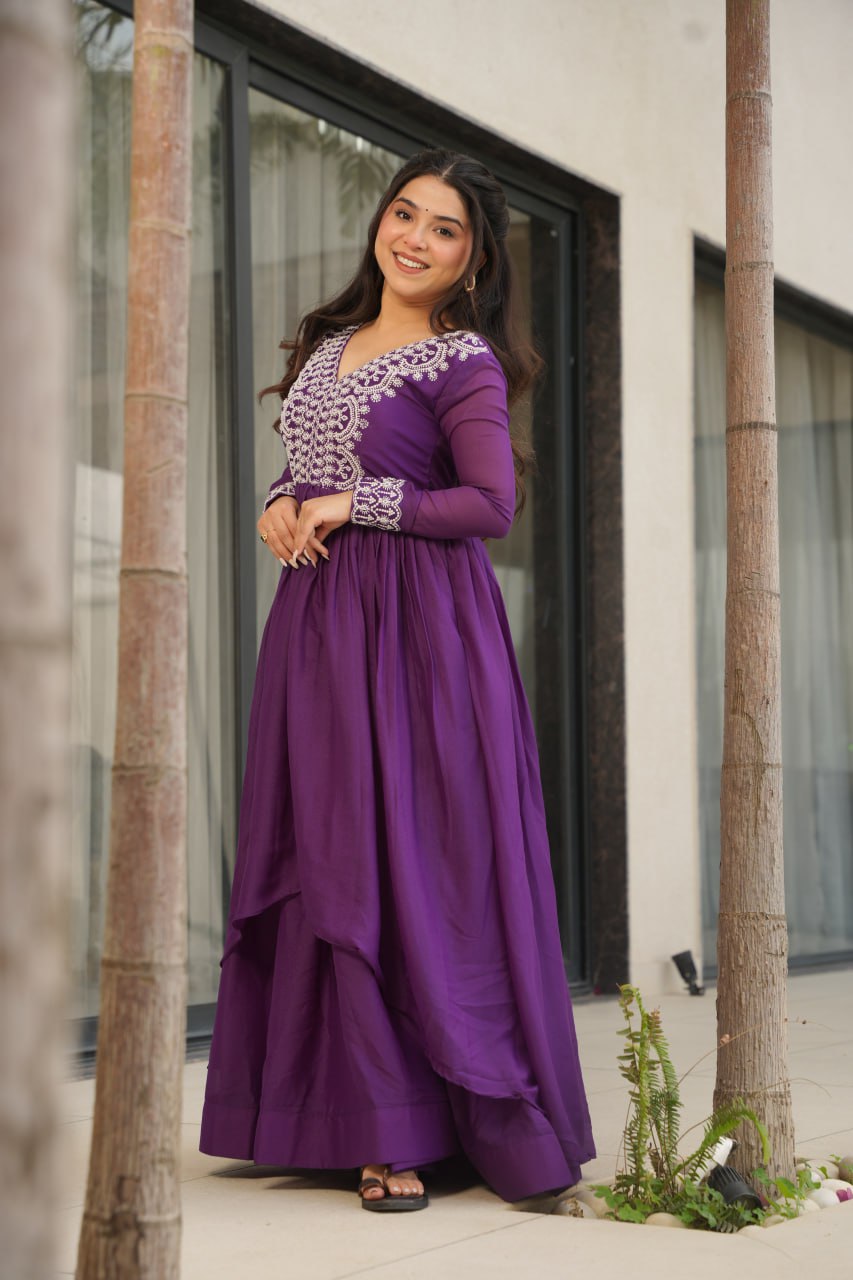 Double Flair Gown - Designer Gown Collection
