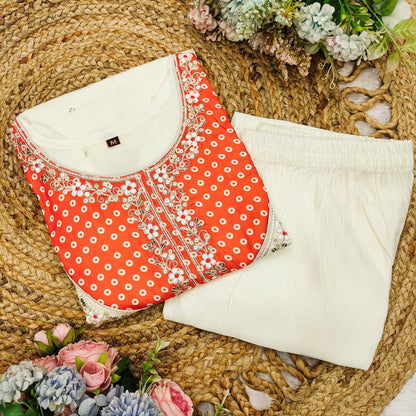 Premium Embroidered Roman Silk Cord Set