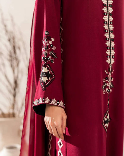 RangBhoomi Festival Special 3-Piece Chanderi Silk Set with Chinon Dupatta - Embroidered Elegance