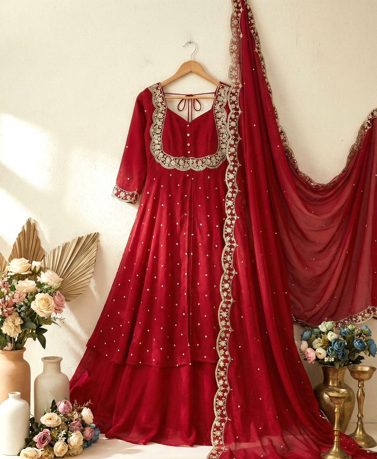 Elegant Skirt and Cape Ensemble for Modern and Traditional Fashion